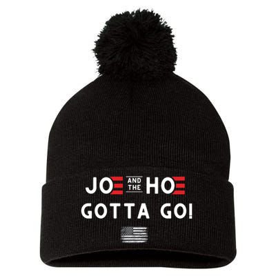 Funny Joe And The Hoe Gotta Go! American Flag Pom Pom 12in Knit Beanie