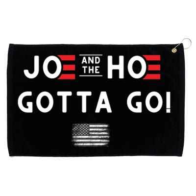 Funny Joe And The Hoe Gotta Go! American Flag Grommeted Golf Towel