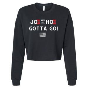 Funny Joe And The Hoe Gotta Go! American Flag Cropped Pullover Crew