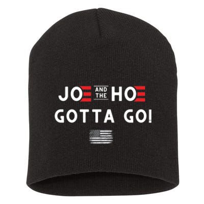 Funny Joe And The Hoe Gotta Go! American Flag Short Acrylic Beanie