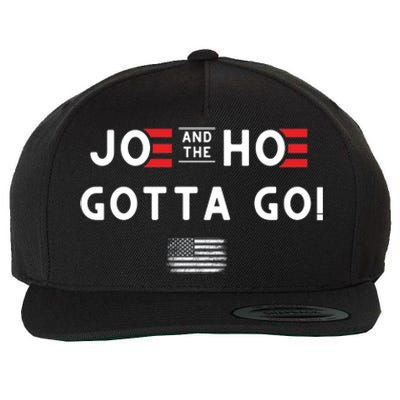 Funny Joe And The Hoe Gotta Go! American Flag Wool Snapback Cap