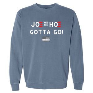 Funny Joe And The Hoe Gotta Go! American Flag Garment-Dyed Sweatshirt