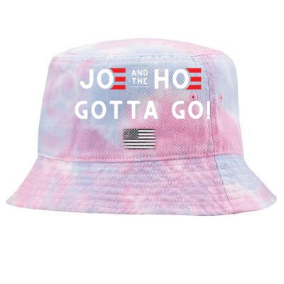 Funny Joe And The Hoe Gotta Go! American Flag Tie-Dyed Bucket Hat