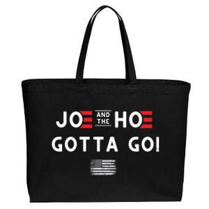 Funny Joe And The Hoe Gotta Go! American Flag Cotton Canvas Jumbo Tote