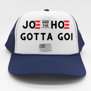 Funny Joe And The Hoe Gotta Go! American Flag Trucker Hat