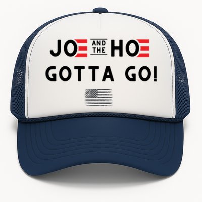 Funny Joe And The Hoe Gotta Go! American Flag Trucker Hat