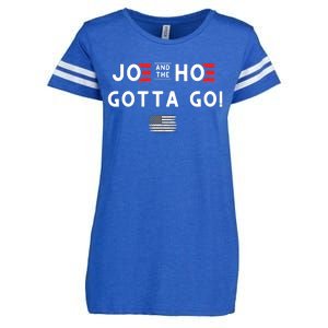 Funny Joe And The Hoe Gotta Go! American Flag Enza Ladies Jersey Football T-Shirt