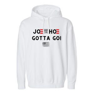 Funny Joe And The Hoe Gotta Go! American Flag Garment-Dyed Fleece Hoodie