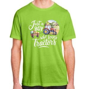 Farm Just A Who Loves Tractors Farmer Cool Gift Adult ChromaSoft Performance T-Shirt