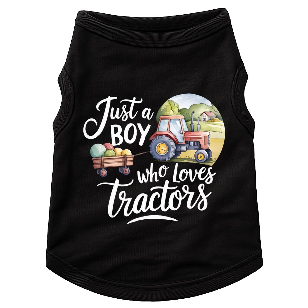 Farm Just A Who Loves Tractors Farmer Cool Gift Doggie Tank