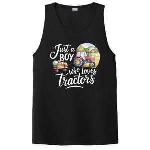 Farm Just A Who Loves Tractors Farmer Cool Gift PosiCharge Competitor Tank