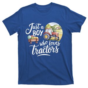 Farm Just A Who Loves Tractors Farmer Cool Gift T-Shirt