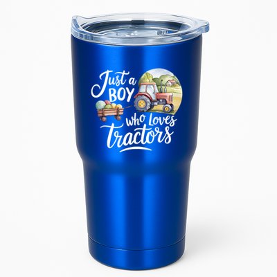 Farm Just A Who Loves Tractors Farmer Cool Gift Tumbler