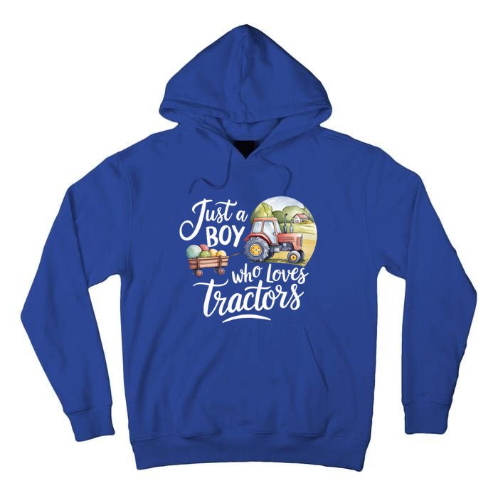 Farm Just A Who Loves Tractors Farmer Cool Gift Tall Hoodie