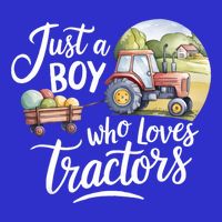 Farm Just A Who Loves Tractors Farmer Cool Gift Toddler T-Shirt