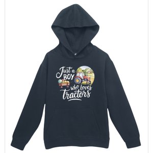 Farm Just A Who Loves Tractors Farmer Cool Gift Urban Pullover Hoodie