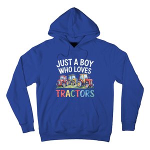 Farm Just A Who Loves Tractors Farmer Cute Gift Hoodie