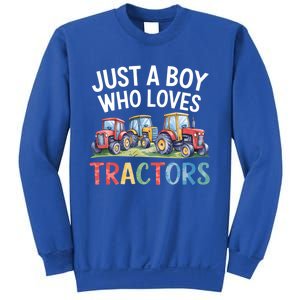 Farm Just A Who Loves Tractors Farmer Cute Gift Sweatshirt