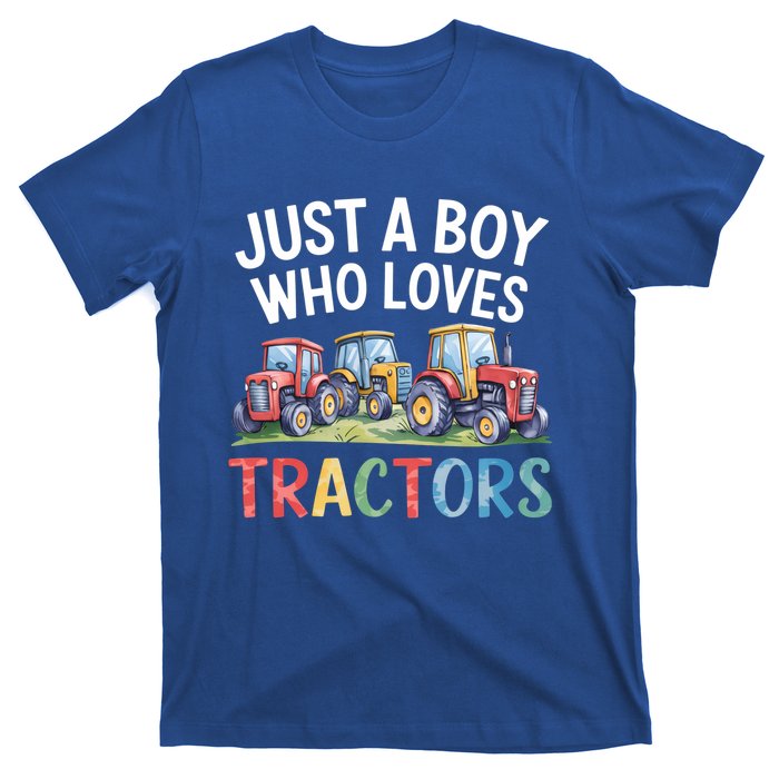 Farm Just A Who Loves Tractors Farmer Cute Gift T-Shirt