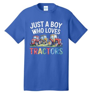 Farm Just A Who Loves Tractors Farmer Cute Gift Tall T-Shirt