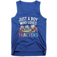 Farm Just A Who Loves Tractors Farmer Cute Gift Tank Top