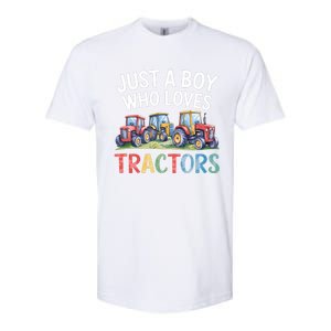 Farm Just A Who Loves Tractors Farmer Cute Gift Softstyle CVC T-Shirt