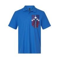 Fighter Jet Airplane American Flag Patriotic Softstyle Adult Sport Polo