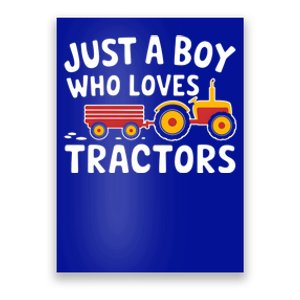 Farm Just A Who Loves Tractors Farmer Great Gift Poster