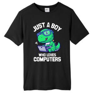 Funny Just A Who Loves  Computers Gaming Gift Tall Fusion ChromaSoft Performance T-Shirt