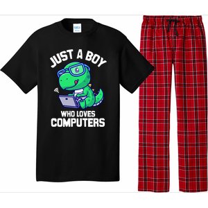 Funny Just A Who Loves  Computers Gaming Gift Pajama Set