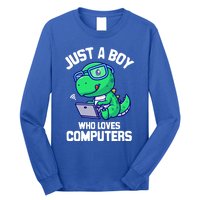 Funny Just A Who Loves  Computers Gaming Gift Long Sleeve Shirt