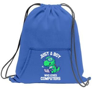 Funny Just A Who Loves  Computers Gaming Gift Sweatshirt Cinch Pack Bag