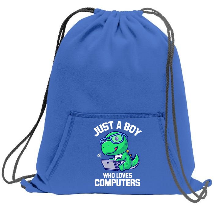 Funny Just A Who Loves  Computers Gaming Gift Sweatshirt Cinch Pack Bag