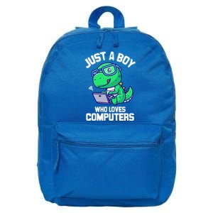 Funny Just A Who Loves  Computers Gaming Gift 16 in Basic Backpack