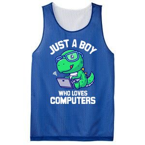 Funny Just A Who Loves  Computers Gaming Gift Mesh Reversible Basketball Jersey Tank