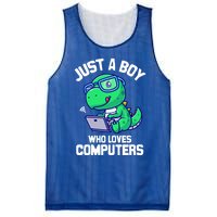 Funny Just A Who Loves  Computers Gaming Gift Mesh Reversible Basketball Jersey Tank