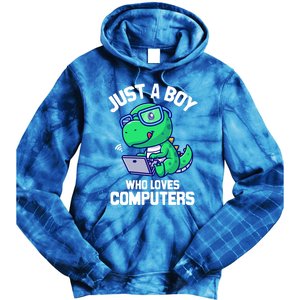 Funny Just A Who Loves  Computers Gaming Gift Tie Dye Hoodie