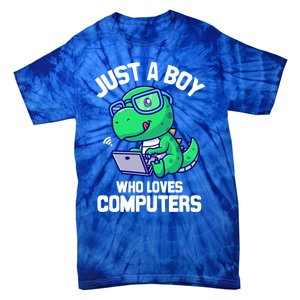 Funny Just A Who Loves  Computers Gaming Gift Tie-Dye T-Shirt