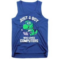 Funny Just A Who Loves  Computers Gaming Gift Tank Top