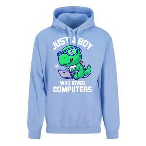 Funny Just A Who Loves  Computers Gaming Gift Unisex Surf Hoodie