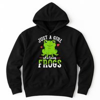 Frog Just A Girl Who Loves Frogs Gift Hoodie