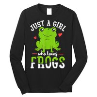 Frog Just A Girl Who Loves Frogs Gift Long Sleeve Shirt