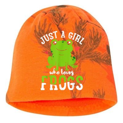 Frog Just A Girl Who Loves Frogs Gift Kati - Camo Knit Beanie