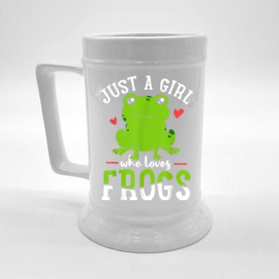 Frog Just A Girl Who Loves Frogs Gift Beer Stein