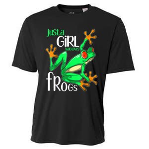 Frog Just A Girl Who Loves Frogs Gift Cooling Performance Crew T-Shirt