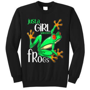 Frog Just A Girl Who Loves Frogs Gift Sweatshirt