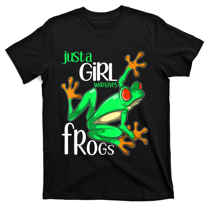 Frog Just A Girl Who Loves Frogs Gift T-Shirt