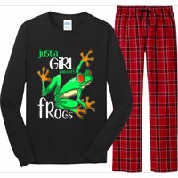 Frog Just A Girl Who Loves Frogs Gift Long Sleeve Pajama Set