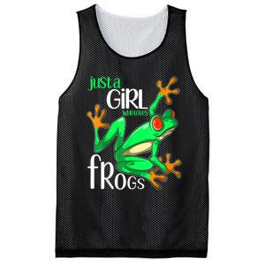 Frog Just A Girl Who Loves Frogs Gift Mesh Reversible Basketball Jersey Tank