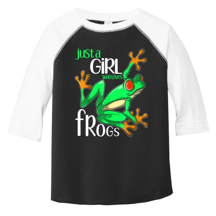 Frog Just A Girl Who Loves Frogs Gift Toddler Fine Jersey T-Shirt